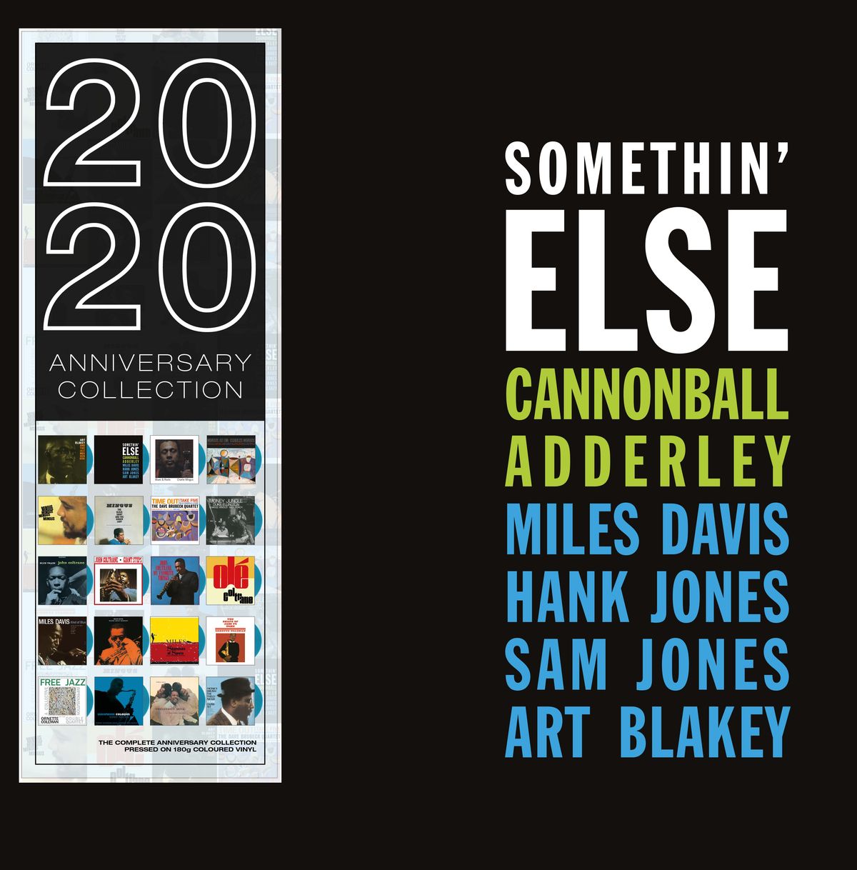 Cannonball Adderley “Somethin Else” (Blue Vinyl) LP cover art