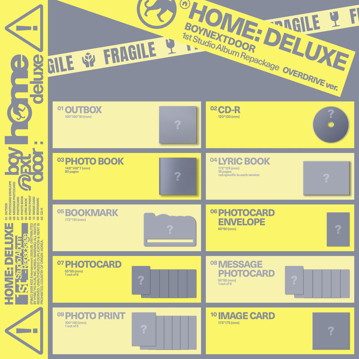 BOYNEXTDOOR "1st Studio Album Repackage ‘HOME: DELUXE’" OVERDRIVE Ver.) CD