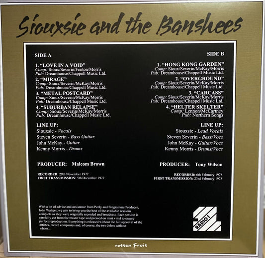 Siouxsie & The Banshees "The Peel Sessions: 1977 - 1978" LP