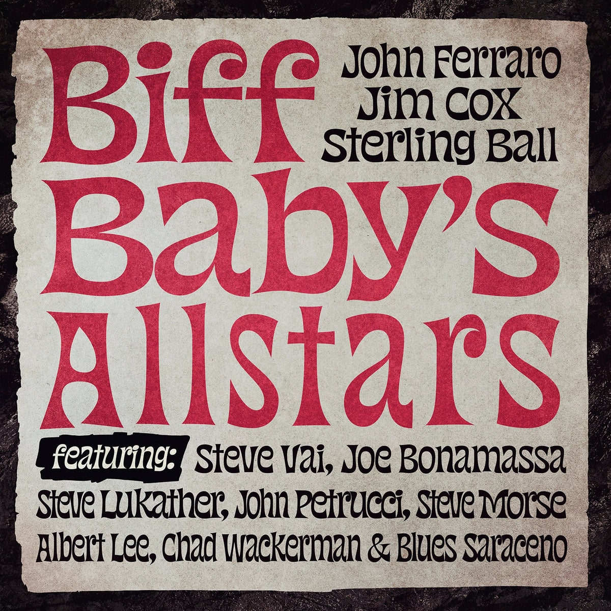 V/A "Biff Baby’s All Stars" (Crystal Clear/Black Marbled Vinyl) LP cover