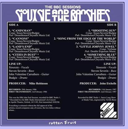 Siouxsie and the Banshees "Peel Sessions 1986-1987" LP