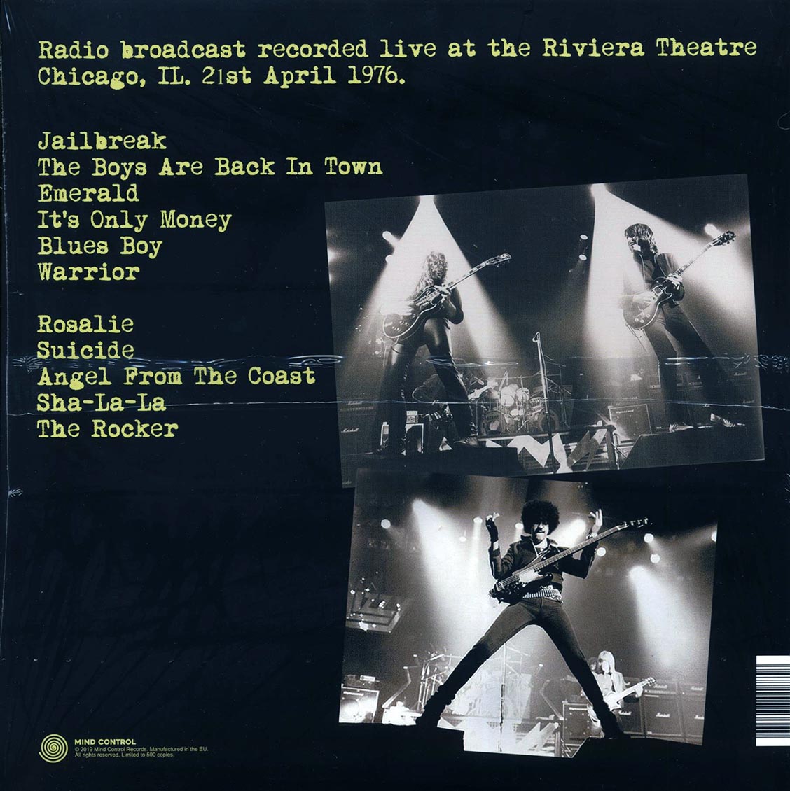 Thin Lizzy "Back In Chicago! The Riviera Broadcast April 21, 1976" LP