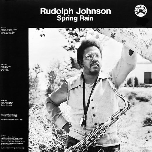Rudolph Johnson - Spring Rain (Blue with Black Swirl Vinyl) square album cover art
