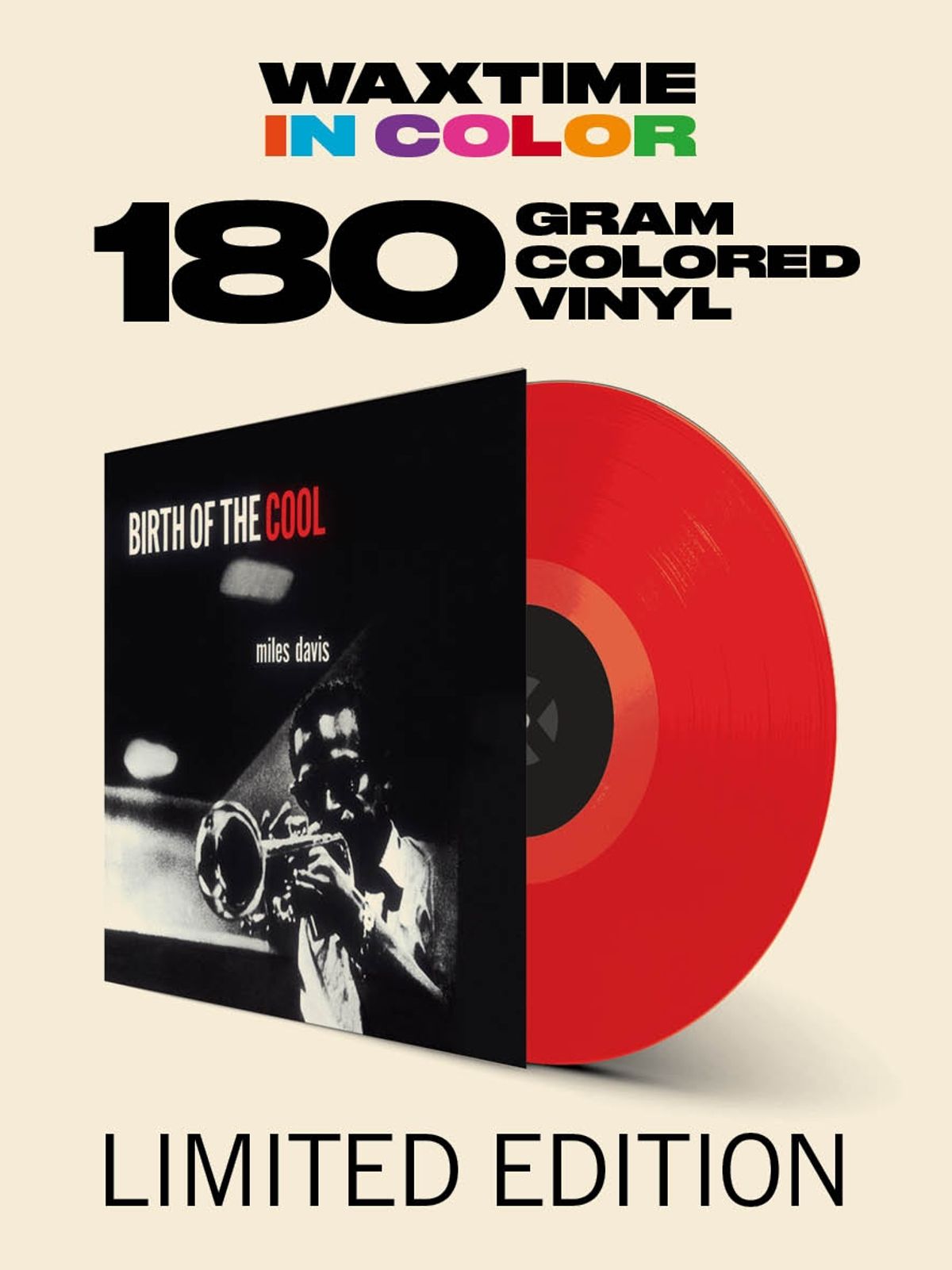 Miles Davis “Birth of the Cool” (180g/Limited Clear Red Vinyl) LP cover art