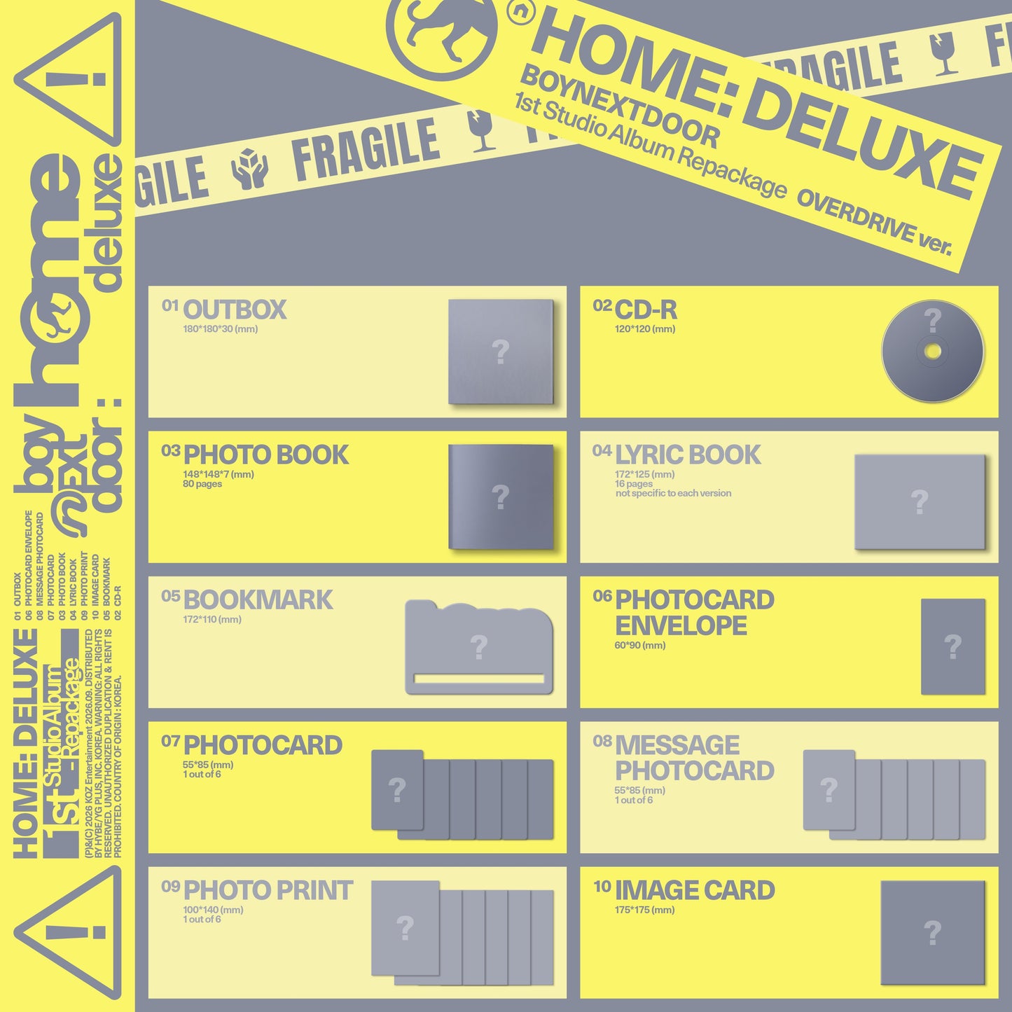 BOYNEXTDOOR "1st Studio Album Repackage ‘HOME: DELUXE’"  OVERDRIVE Ver.) CD