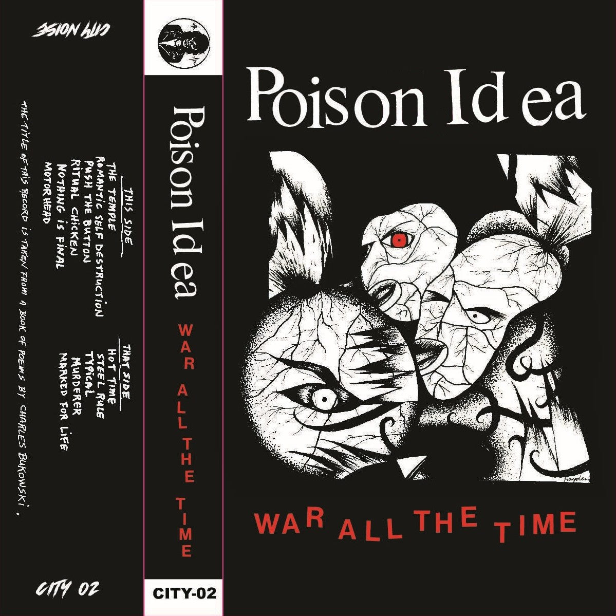 Poison Idea "War All The Time" Cassette cassette artwork