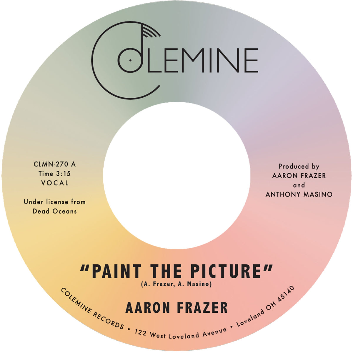 Aaron Frazer "Paint The Picture / Back Into The World" 7" cover art