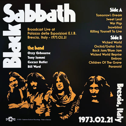 Black Sabbath "Live In Brescia, Italy 1973" LP