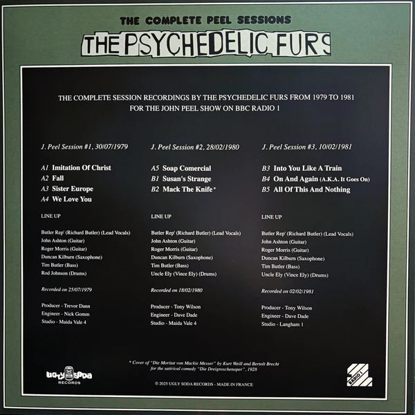 Psychedelic Furs "Complete Peel Sessions" LP