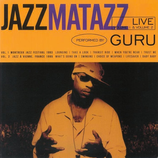 Guru "Jazzmatazz Live: Volume 1 & 2" LP cover art