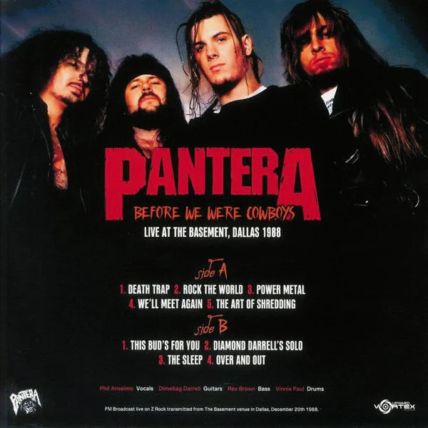 Pantera "Before We Were Cowboys, Live At The Basement, 1988" LP