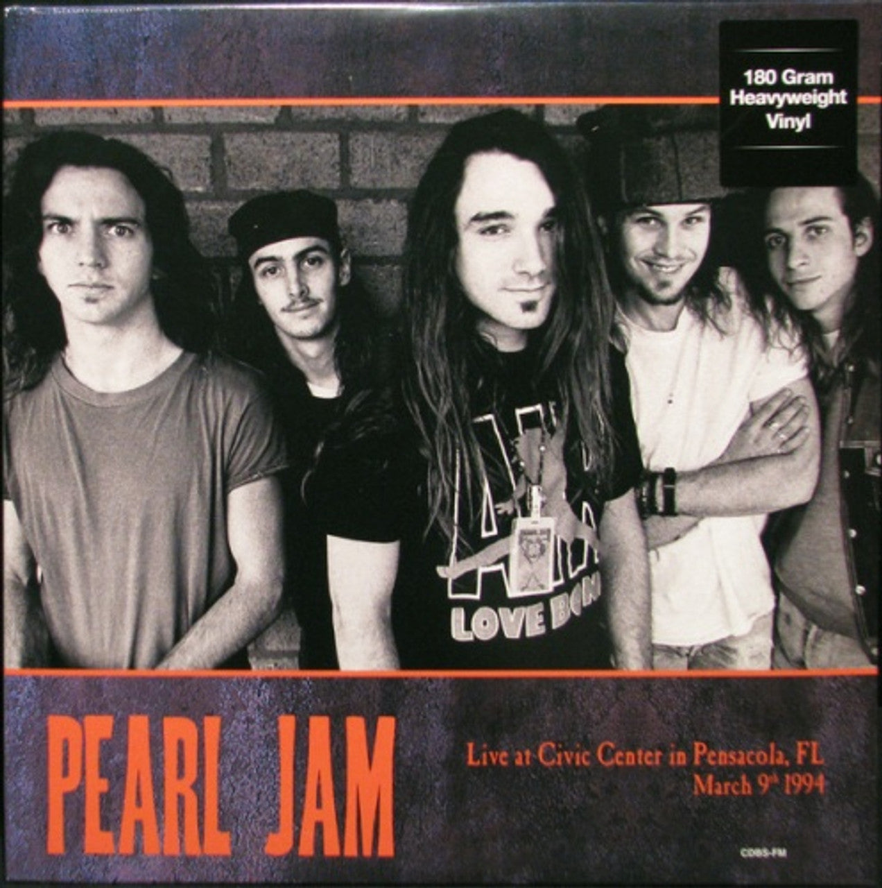 Pearl Jam "Live at Civic Center in Pensacola, FL March 9th 1994" LP