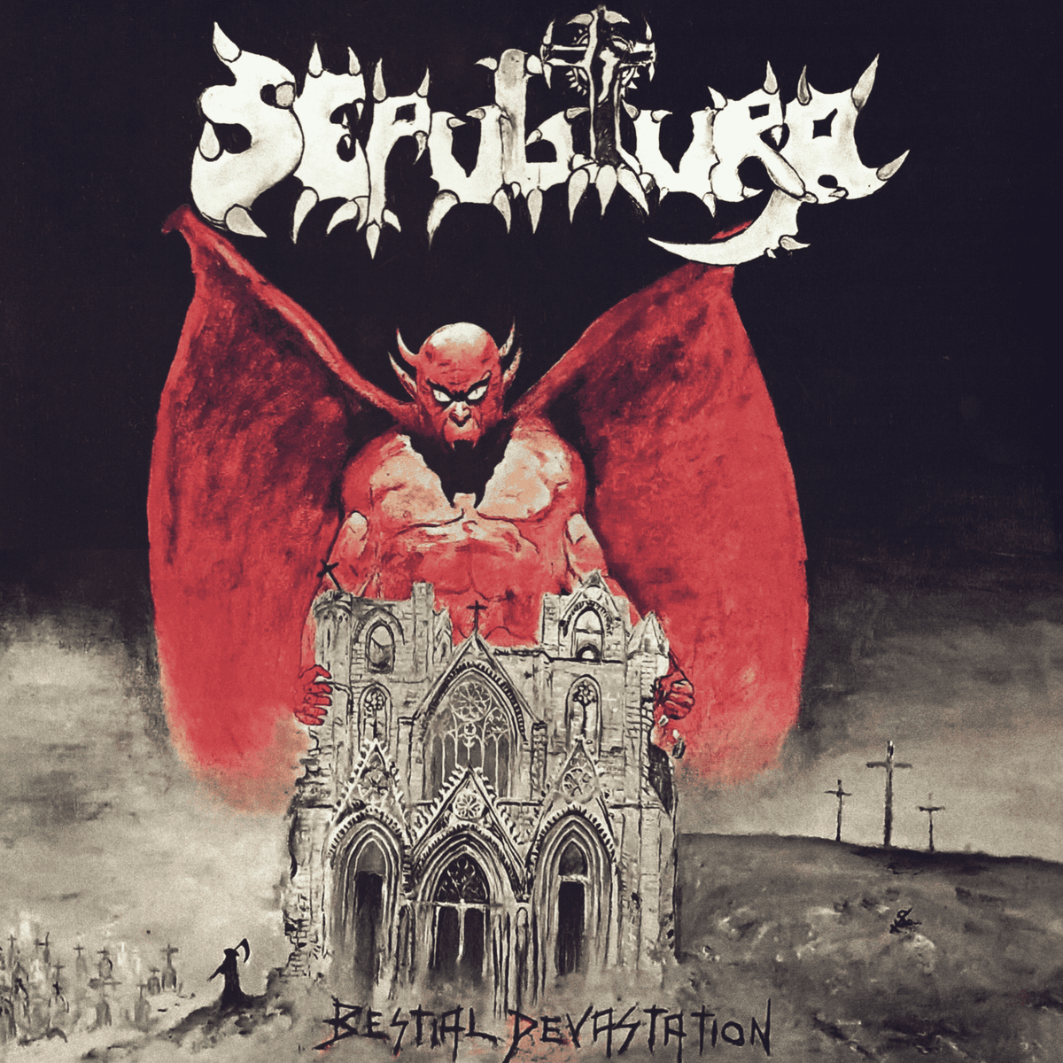 Sepultura / Overdose Bestial Devastation / Século X.X. LP cover art
