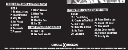 Jerry's Kids "Uncontrollable: This is Boston, Not LA Sessions" LP