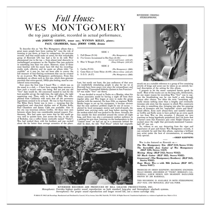 Wes Montgomery "Full House" LP