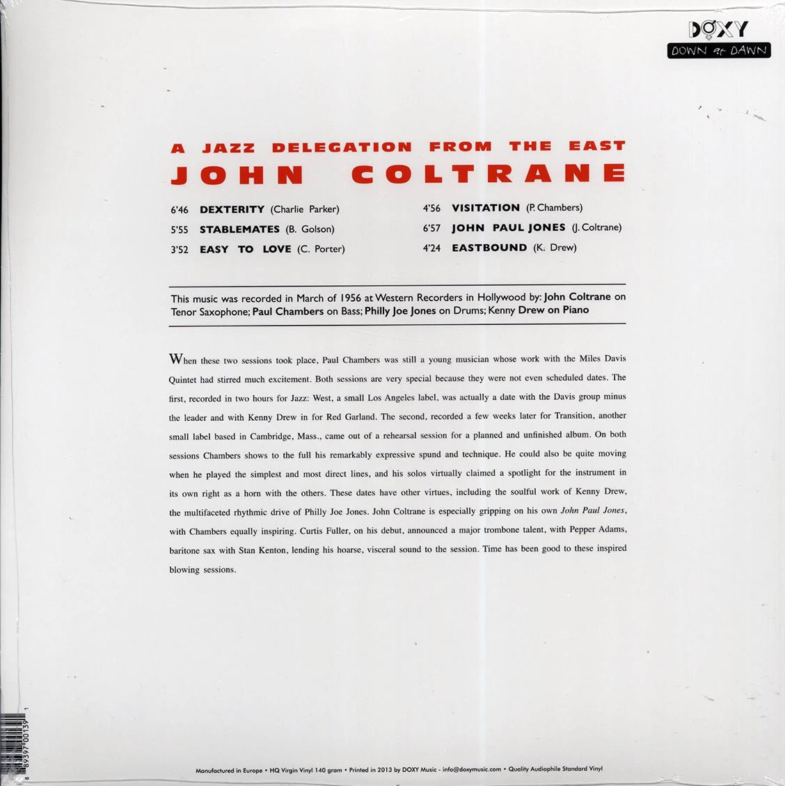 Coltrane, John "A Jazz Delegation From The East" LP